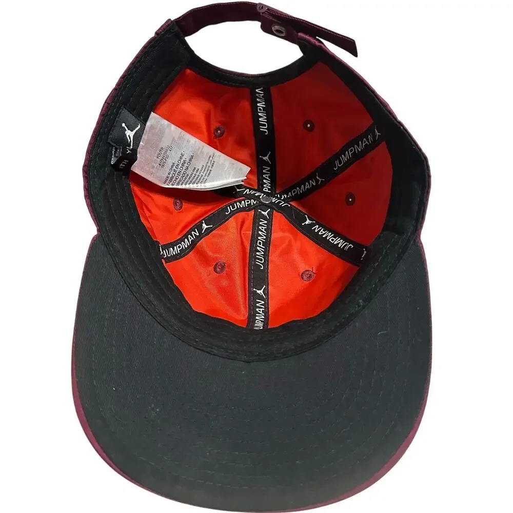Jordan Jumpman Youth Baseball Cap Hat Kids Youth Adjustable One-Size Burgundy - Picture 7 of 8
